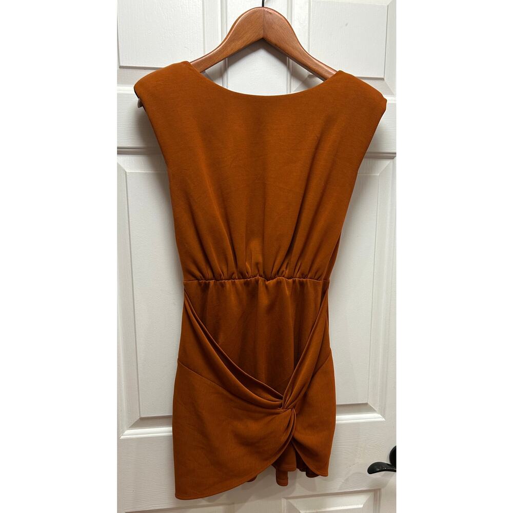 Free People Runaway Knit Mini Dress in Burnt Orange, Size S